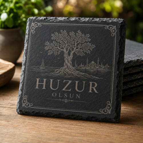 Personalized Slate Coaster Set | Set of 4